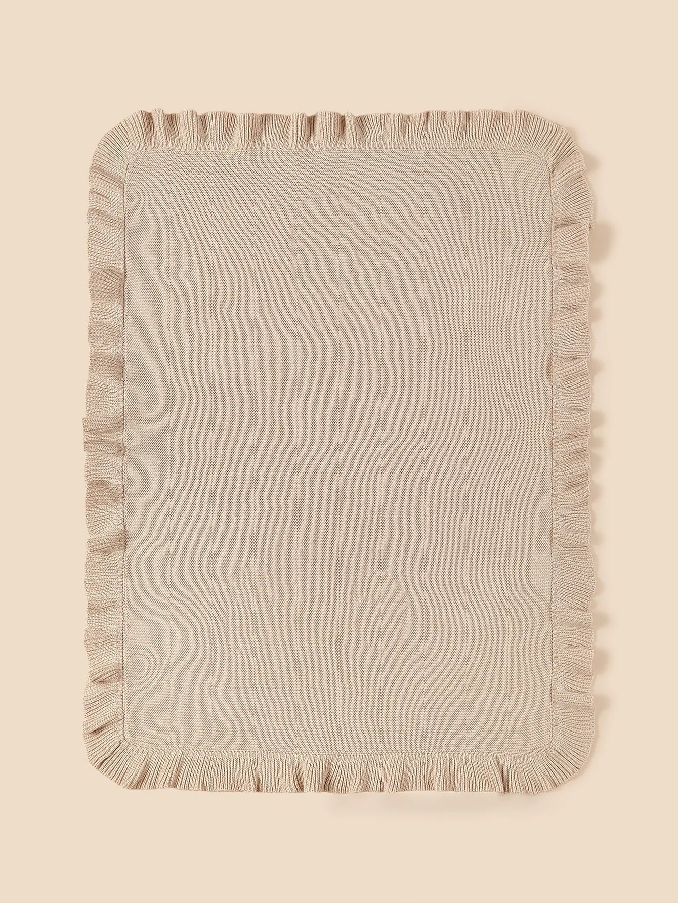 Personalized Baby Ruffle Edge Knitted Blanket Infant Cotton Wool Cart Blanket Children's Bed Mantas Para Bebé Muslin Swaddle