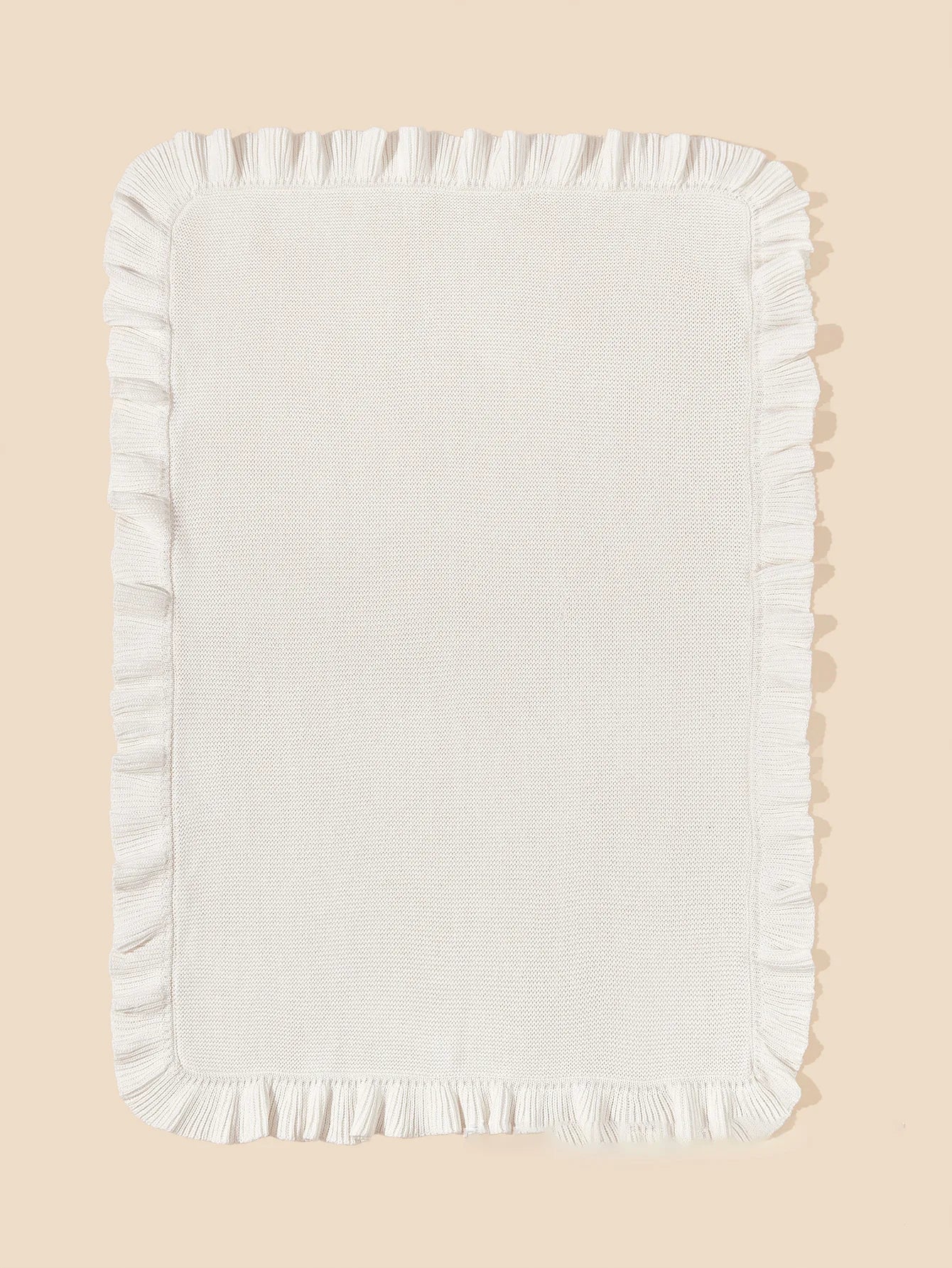 Personalized Baby Ruffle Edge Knitted Blanket Infant Cotton Wool Cart Blanket Children's Bed Mantas Para Bebé Muslin Swaddle